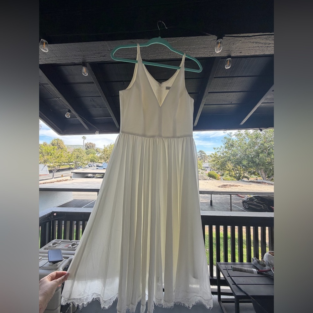 Dress the Population Cream Maxi Dress